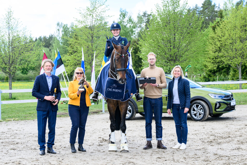 The winner of CHI Pärnu World Cup Qualifier in Dressage is Lithuanian athlete Jutina Vanagaite riding Nabab